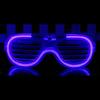 LED Light-up Flashing Glasses: Square, Heart-shaped, Venetian Blind Styles