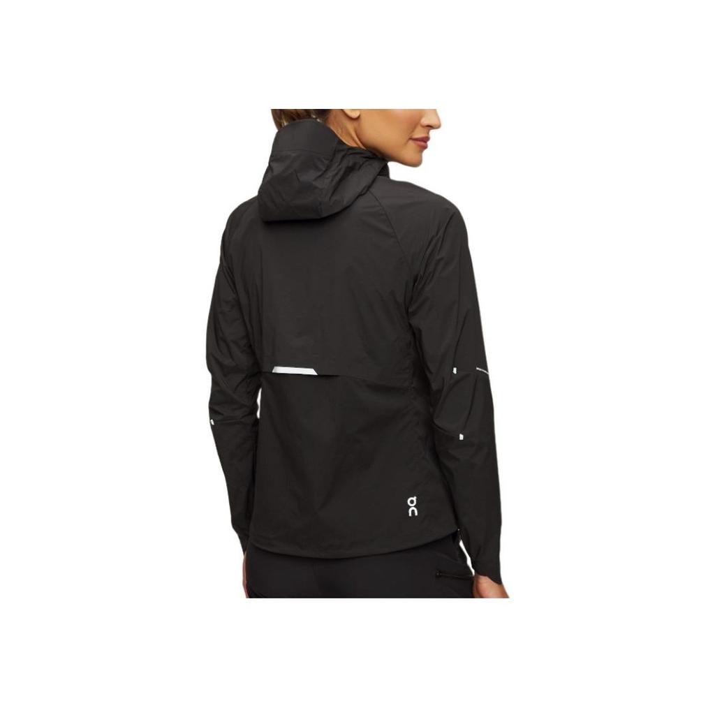 On Solid Color Logo Hooded Lg Sleeve Jacket Women jackets Black 1WE10410553