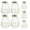 4pcs Metal Lamp Bulb Guard Clamp Vintage Light Cage Hanging Industrial Lamp Covers Pendant Decor for Home Bar