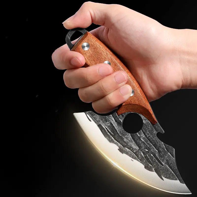 

Кухонный нож шеф-повара, кованый нож для мяса, нож для резки мяса и фруктов, коммерческие портативные ножи из нержавеющей стали, аксессуары