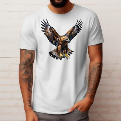 Gouden Adelaar Vliegend T-shirt, Wildlife Grafisch T-shirt, Cadeau voor Natuurliefhebber, Vogel