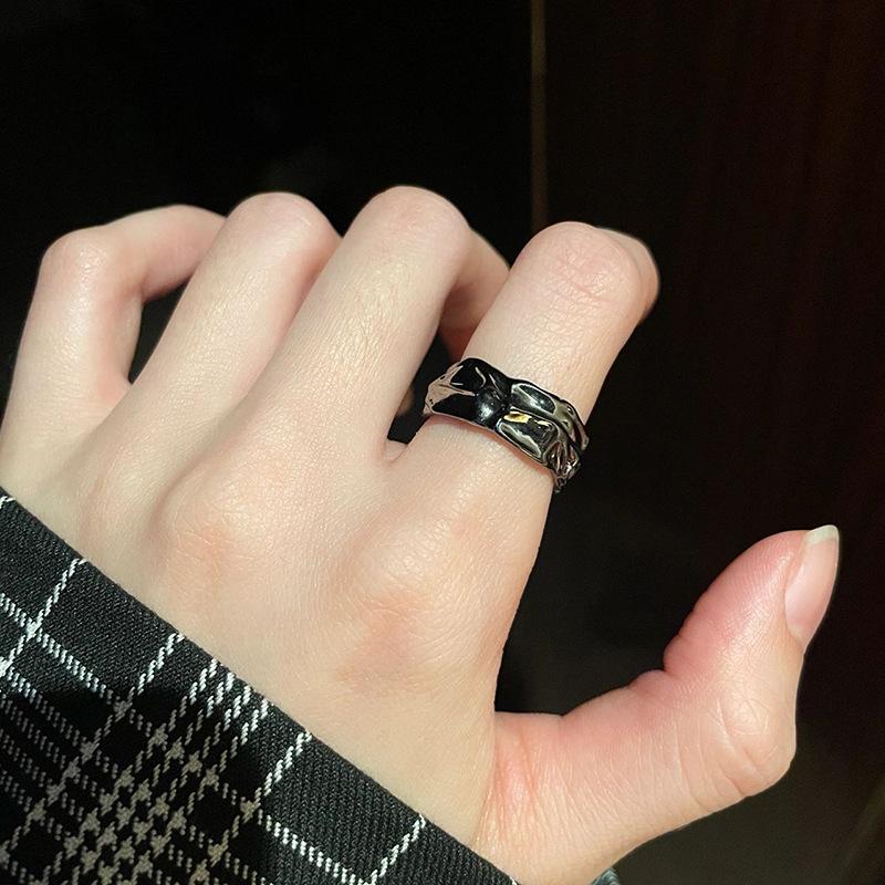 Niche Design Sense Dark Wind Butterfly Diamond Zircon High Sense Punk Retro Personality Trendy Cool Female Index Finger Ring