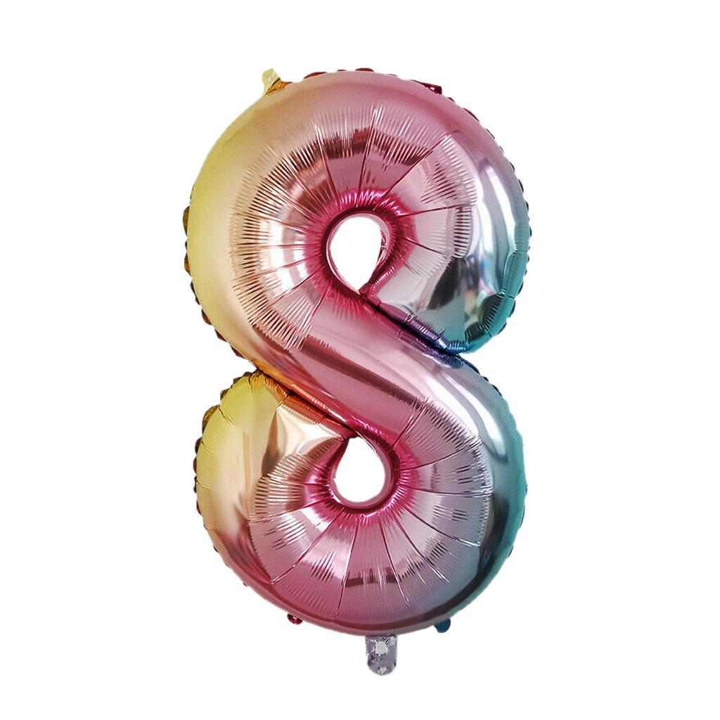40 Inch  Gradient  Number 0-9 Foil Digital Balloons For Birthday Party