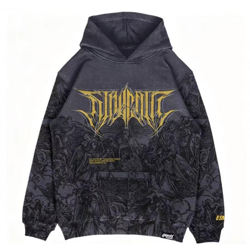 Unisex Hooded Pullover Sweatshirt With 3D Digital Print Streetwear Hip Hop Style Loose Fit Long Sleeve