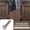 Seat Gap Filler 2 Pack, Universal Fit PU Leather Gap Plug To Fill The Gap Brown