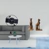 Minimalist Wall Clock And Cat Statue Bookends Acrylic Decorative Hanging Figurine Ornament