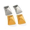 18K Gold European & American Style Titanium Steel Rectangular Stud Earrings - Smooth, Fashionable & Versatile.