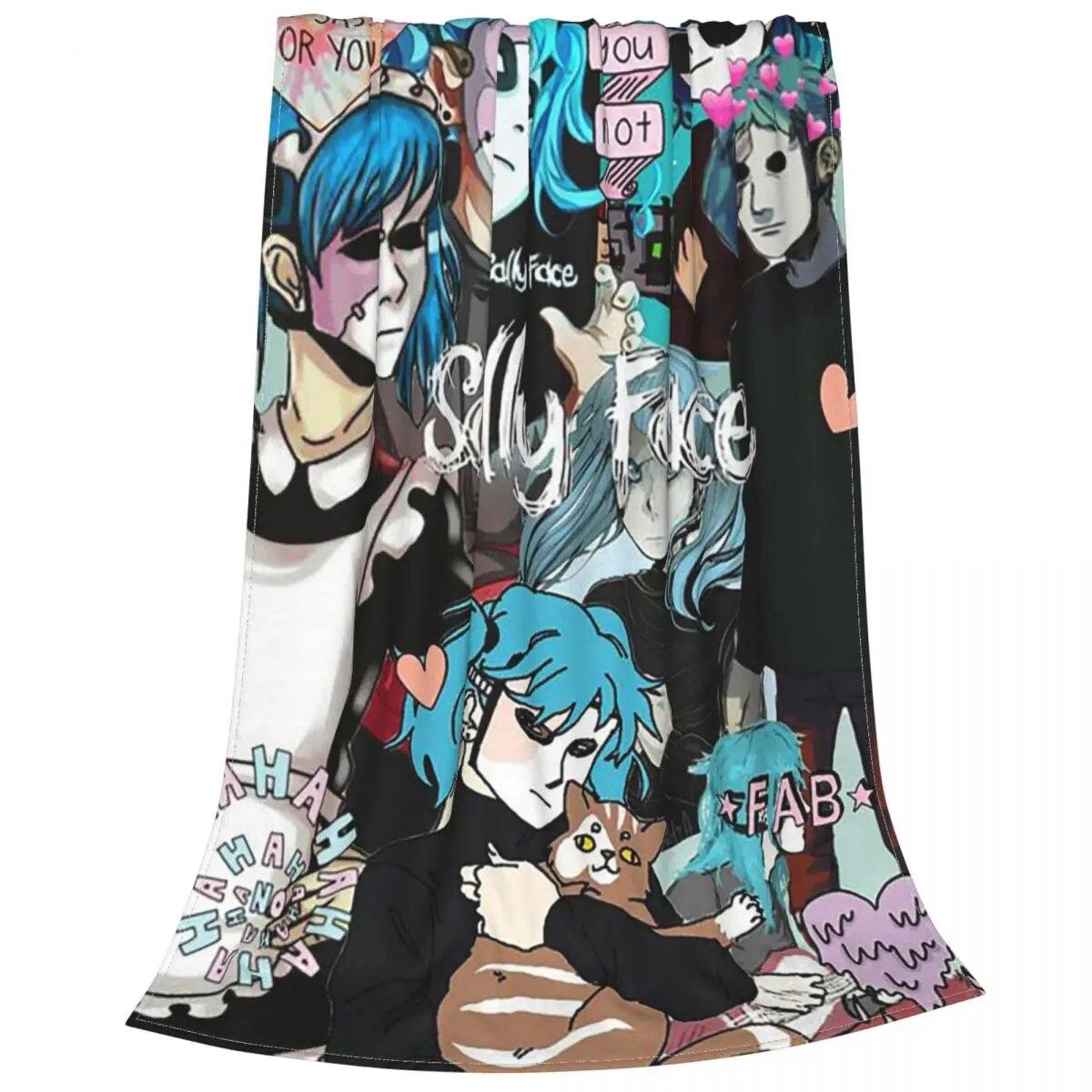 

Sal Fisher Sally Face Game одеяло бархатный текстильный декор дышащее легкое тонкое одеяло для дивана уличный ковер кусок 75x100cm 30x40in