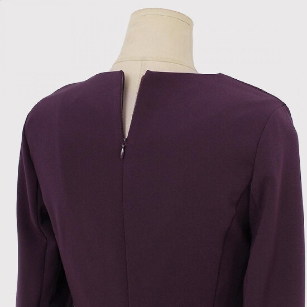 Win Brooch Set Asymmetrical Peplum Dress