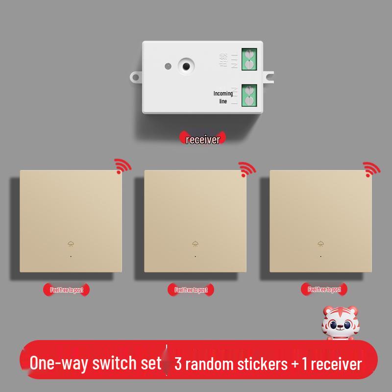 Smart Wireless Double Control Light Switch - No Wiring Needed, 220V Remote Master-Slave System
