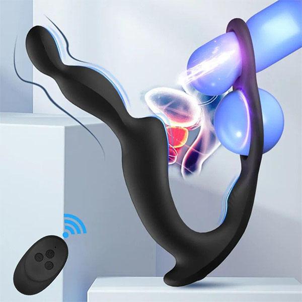 Prostate Vibrator for Men Massager Vibrator Double Penis Rings Delay Ejaculation Sex Toys for Men Gay Masturbator