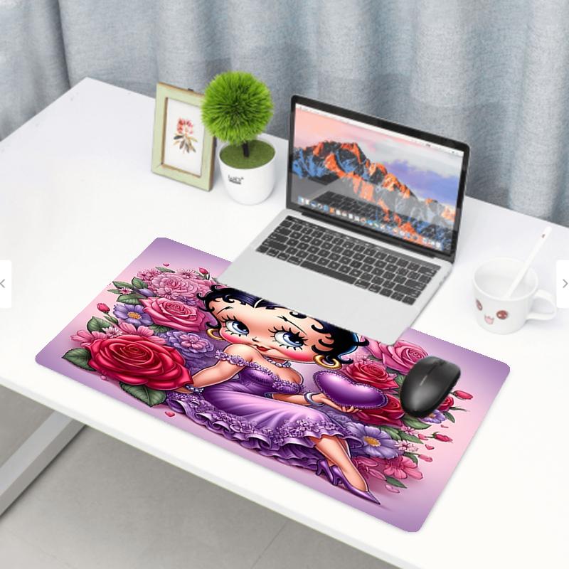 Doll Print Mouse Pad, Anti‑Slip Desktop Keyboard Mat, for PC Laptop Gaming Working Daily Use, Cool Festival Surprise Gift