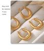 Qiong Yao Gold-Plated Stainless Steel U-Shaped Horseshoe Earrings
