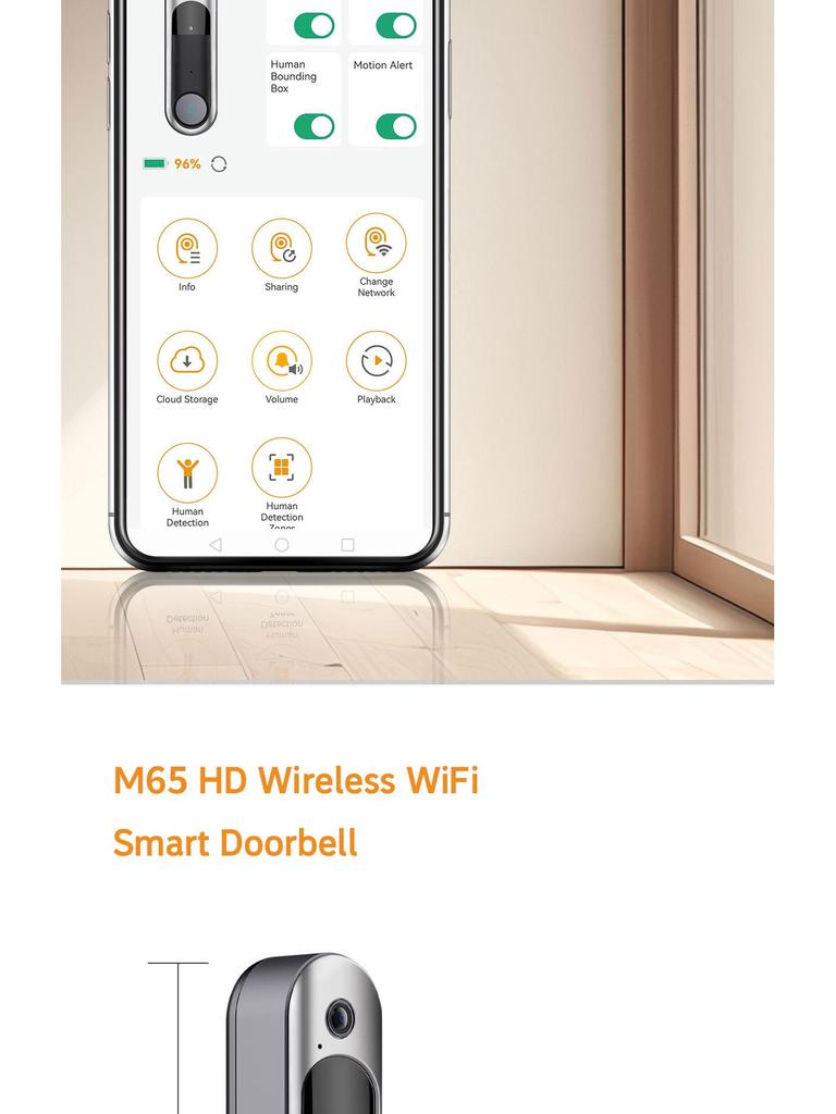 Two-Way Intercom Doorbell with Night Vision & Mobile Monitoring