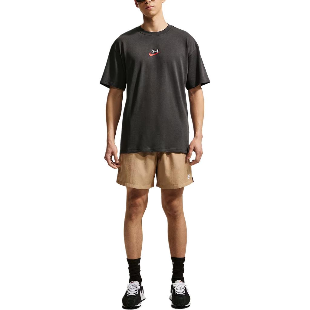 Nike Sportswear T Shirts Men's Coal Black Crew Neck Moderate IR7584-060