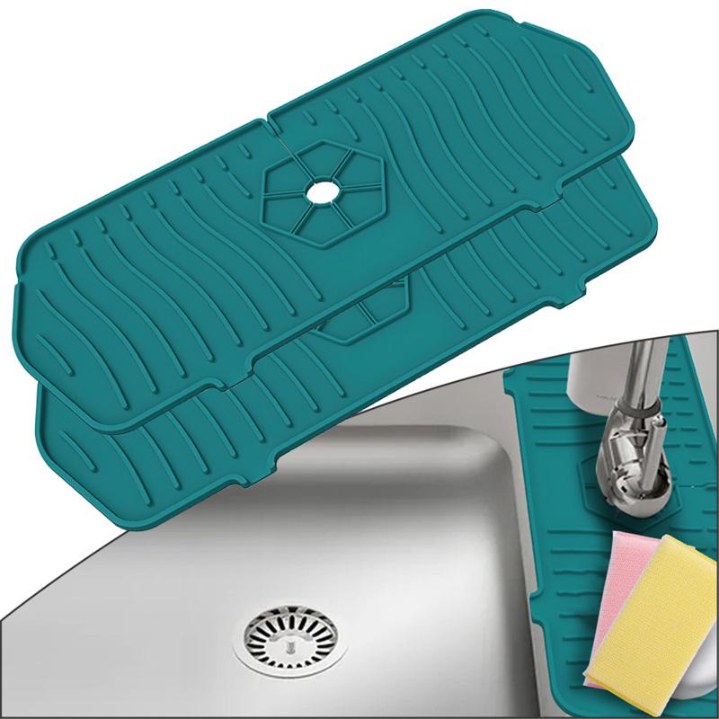 Küchenarmatur Spritzschutz Silikon Armatur Ablaufloch Matte Geschirrtrockenmatten Für Küchenarbeitsplatte