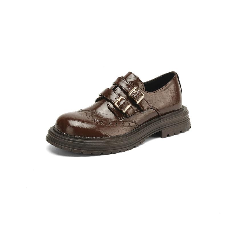 New Women's One-pedal Single Shoes Casual Black Large Size Shoes Low Heel Thick Sole Non-slip Women's Shoes Wear Women's Single Shoes In All Seasons