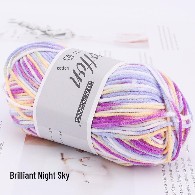 Combed Milk Cotton Yarn for Infant Baby Crochet Slippers - Medium Thick, DIY Knitting Material Package