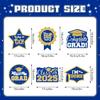 2025 Graduation Party Decorations - 30 Pcs Blue Gold Class of 2025 Congrats Grad Hanging Swirl Ceiling Decor for Home School Classroom Graduation