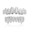 BES Hip Hop Men's Bling Dental Teeth Grillz Sets Iced Out Body Jewelry Dental Trendy Unisex Irregular Fangs Grillz