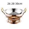 304 Stainless Steel Golden Fish Double Ears Hot Pot for Induction Seafood Paella Pan Cooker Cookware Cooking Pots and Pans
