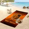 Asciugamano da Spiaggia Personalizzato Stampato Hull City Logo Calcio Supporto Nome Personalizzato Testo Asciugamano Assorbente Per Sport Viaggio Regalo Speciale