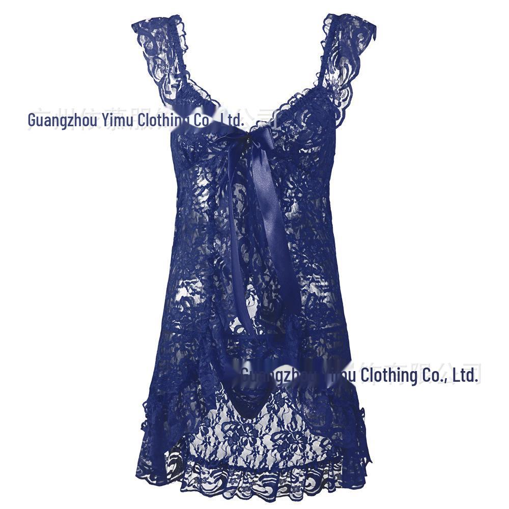 Sexy Lace Suspender Pajamas & Cardigan, S-6XL European and American Lingerie