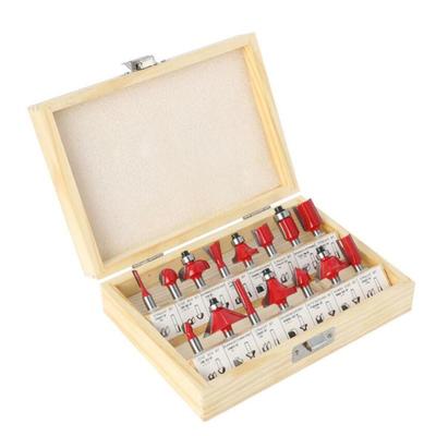 15 teile/satz Holzbearbeitung Fräser 6mm 1/4 zoll 8mmSchaft Hartmetall Router Bit Für Holz Cutter Gravur schneiden Werkzeuge