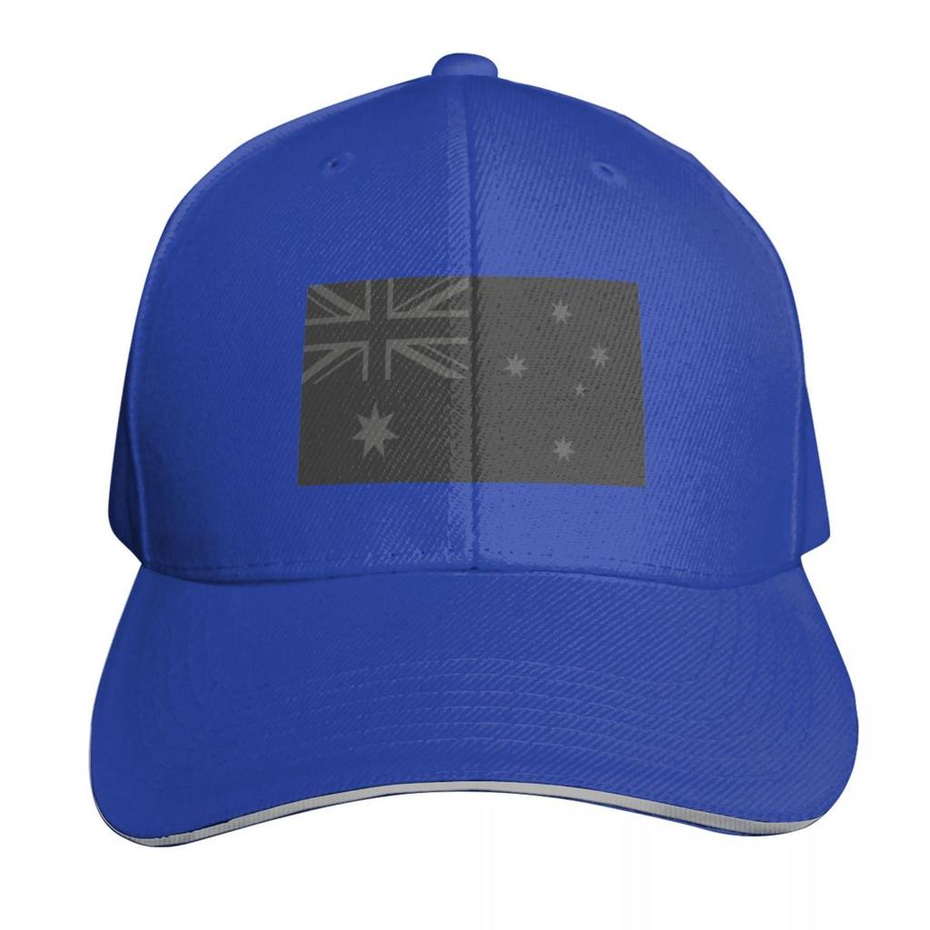 Australia Blackoutstealth Flag Baseball Cap Adjustable Buckle Closure Moisture Wicking Quick Dry Curved Brim Classic Fit