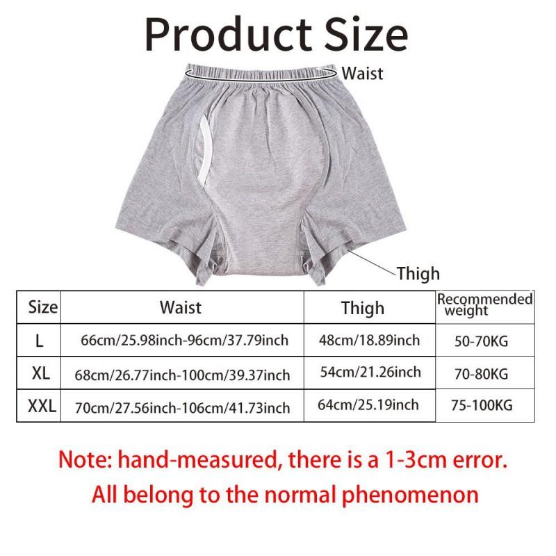 Adult Washable Incontinence Underwear Cotton Leakproof Briefs Elderly Bedwetting