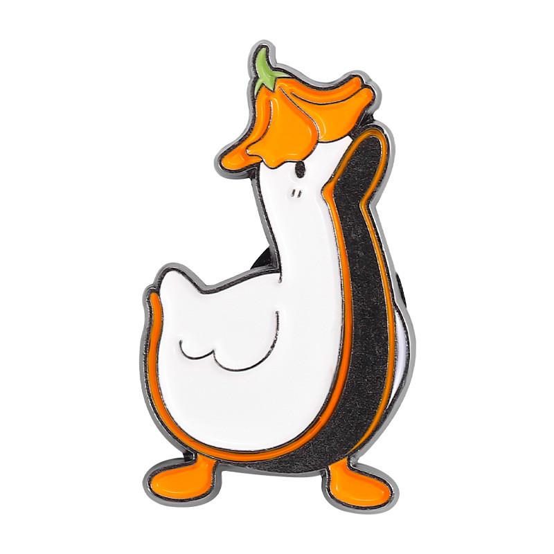 Duck Cute Playful Brooch Metal Badge Colorful Goose Accessory Unique Fashion Piece
