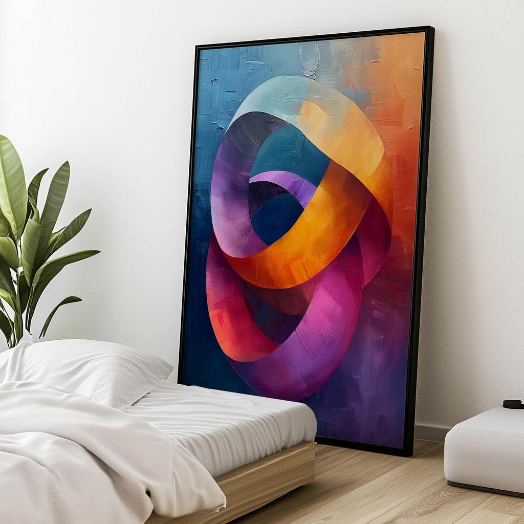 Dynamiczne Pierścienie Dynamiczne Pierścienie, 70X100 Cm, Bez Ramy, Płótno Premium Na Blejtramie