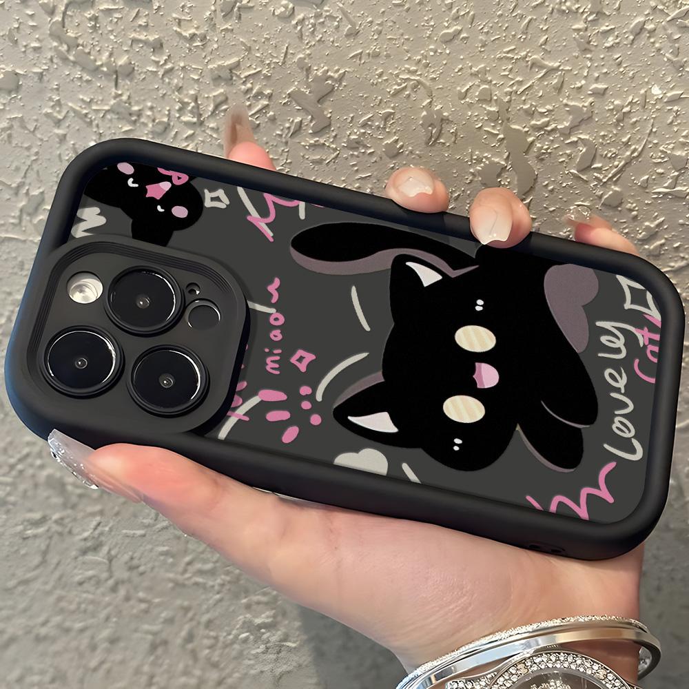 Soft TPU Phone Case For IPhone 17 Pro Max 11 13 16 15 14 12 Air 17 pro Max 16 Pro Max Shockproof Cat Animal Painted Funda Cover