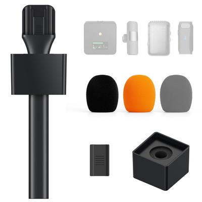 TONOR Microphone Handle for DJI RODE Handheld Microphone Stand for Wireless Interview Microphone Rig for Lavalier Wireless Microphone Adapter for TP20