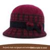 Mom's Winter Fleece-Lined Knitted Basin Hat for Elderly Women