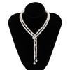 Beads Chain Kpop Pearl Choker Necklace Copper Color Goth Chocker Jewelry On The Neck Pendant For Women Girl Collar