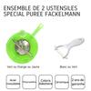 Ensemble de 2 ustensiles spécial purée avec éplucheur et moulin à légumes - FACKELMANN -