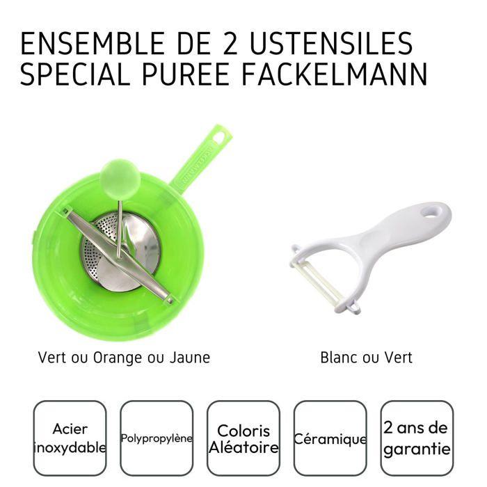 Ensemble de 2 ustensiles spécial purée avec éplucheur et moulin à légumes - FACKELMANN -