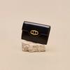 Black Bottalato Flap Card Wallet AAHO6F360BK