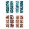 1 Box Nail Art Decoration Super Shiny Square Rhinestone Flat Back 3D Nail Manicure Craft Ornaments