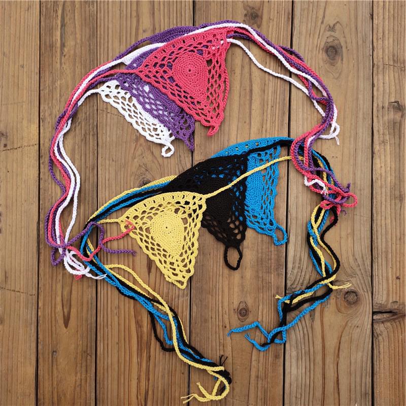 Handmade Crochet Bikini Micro Briefs, 13 Colors - Sexy European American Style, All-Cotton Mini Swim Briefs.