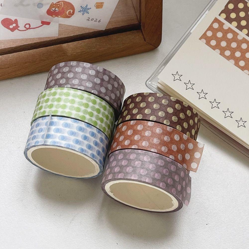 Polka Dot Washi Tape Colored Dots Masking Tape INS Decorative Stickers  Journal Notebook Decor
