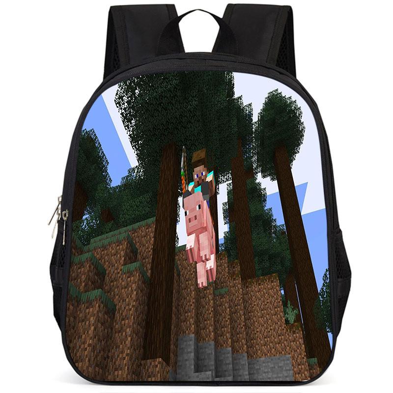 Школьный рюкзак Minecraft Большой вместимости Легкий Оксфордская ткань Студенческая сумка Style A