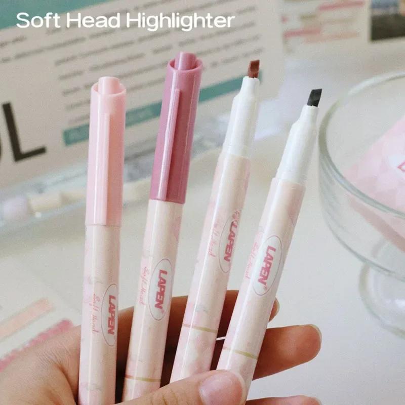 

4 шт./набор маркеров для рисования граффити для студентов, милая корейская мода, градиентный цвет, ручка для скрапбукинга, журнал, ручка для самостоятельного декора, краска розовый