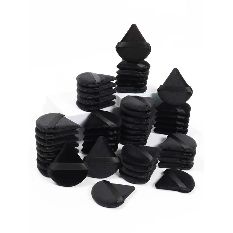 Schwarzer Dreieck Puderquaste Gesichts Make-up Schwamm Weiche Samt Kosmetikquaste Mixer Beauty Foundation Make-up Schwamm Make-up Access