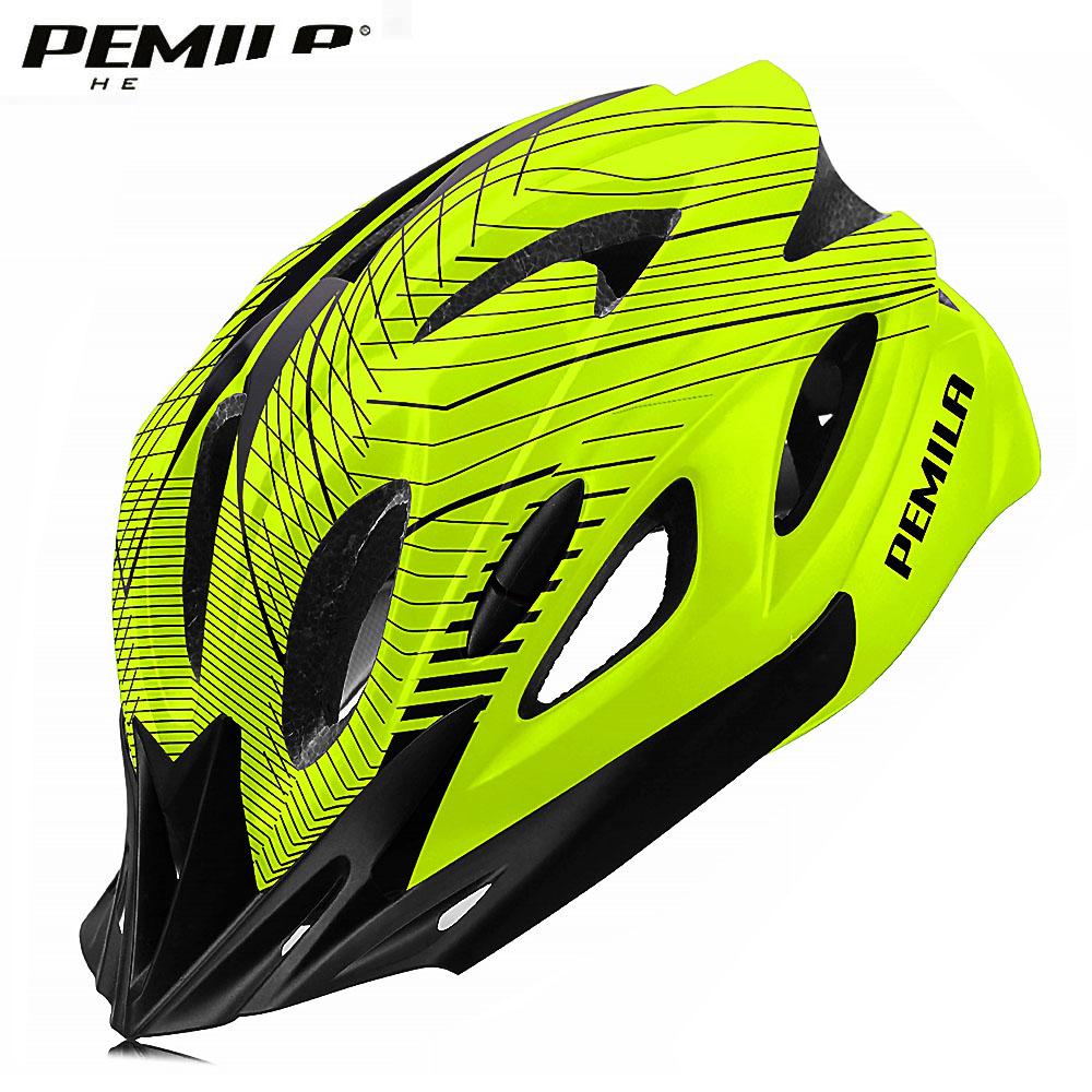 PEMILA 2024 Neuer ultraleichter Fahrradhelm, Fahrradschutzkappe, MTB-Fahrradhelm für Damen und Herren, Rennausrüstung, Fahrradhelm-Visier