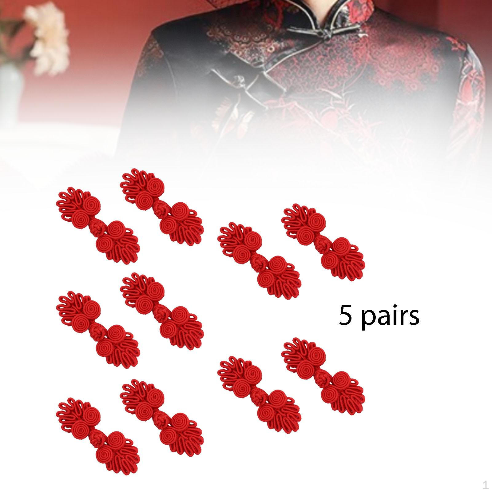 

5 шт., застежки на пуговицы с китайским узлом в виде лягушки, шикарная декоративная застежка для красный