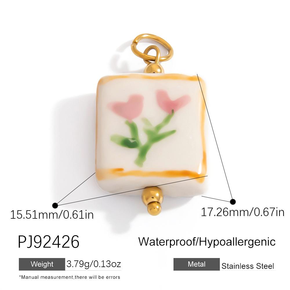 Stainless Steel DIY Jewelry Accessories Cartoon Enamel Pendant for Bracelets and Necklaces