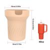 30/40oz Silicone Vacuum Bottle Bottom Anti-Slip Sleeve Cover Thermos Cup Protective Sleeve with Straws Plugs Sealing Lids