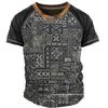 Vintage T Shirt For Men 3d Patchwork Print T-Shirt Oversized Casual Short Sleeved Summer Streetwear Man Clothing O-neck Tees Top
